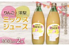 りんご・洋梨ミックスジュース (1000ml) 2本セット ≪四戸農園≫ 果物 りんご リンゴ 林檎 アップル 梨 なし りんごジュース リンゴジュース アップルジュース 林檎ジュース フルーツ王国 フルーツ 青森 南部町 三戸 南部 F21U-592