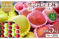 青森県産 サンふじ(3/4)・王林(1/4)セット Mサイズ 5kg 【佐々木あきおはるこ農園】 青森りんご リンゴ 林檎 アップル あおもり 青森県 南部町 三戸 果物 くだもの フルーツ F21U-556