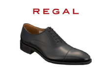 紳士ビジネスシューズリーガルREGAL 315R 27.5cm ストレートチップ ブラック大きめサイズ〈盛岡市産モデル〉