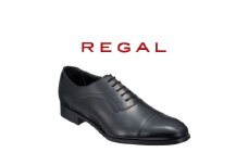 紳士ビジネスシューズリーガルREGAL 21ALBCM 24.5cm ストレートチップ ブラック〈盛岡市産モデル〉