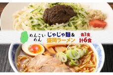 盛岡 めんこいめん 2種 計6食 Dセット じゃじゃ麺 盛岡ラーメン グルテンフリー 米粉麺 麺 米粉 ラーメン 人気 グルメ お取り寄せ ギフト プレゼント お土産 めんこい 農事組合法人となん 送料無料 岩手県 盛岡市