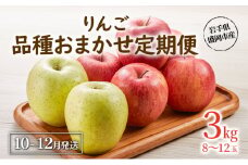 りんご 定期便 3ヶ月 家庭用 盛岡市産りんご 3kg 田村ふぁーむ 品種おまかせ シナノスイート ジョナゴールド シナノゴールド サンふじ 規格外 傷 不揃い 岩手 岩手県 盛岡市 定期 3回 10月11月12月発送