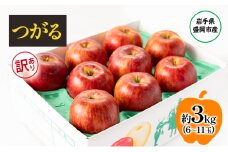 盛岡から「農で人をつなぐ」藤与果樹園：《訳アリ》つがる3kg  訳アリ 不揃い 傷 規格外 フルーツ 果物 旬のフルーツ 旬の果物 旬 冬 岩手 盛岡 産地直送 玉数指定不可 詰め合わせ 岩手 盛岡