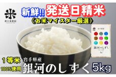 ★岩手の本気が生んだ米★銀河のしずく《特A 6年連続獲得中!》5kg 令和6年産 盛岡市産 ◆発送当日精米・1等米のみを使用したお米マイスター監修の米◆
