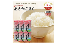 【12か月定期便】盛岡市産あきたこまち【無洗米】30kg×12か月
