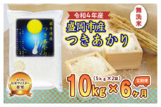 【6か月定期便】盛岡市産つきあかり無洗米10kg×6か月