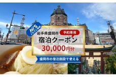 HISふるさと納税宿泊予約専用クーポン（岩手県盛岡市）【30,000円分】 宿泊 ホテル 観光 盛岡