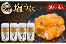 塩うに　岩手県産　60g×4本_うに ウニ 雲丹 海鮮 酒の肴 お取り寄せグルメ おつまみ おにぎりの具 海鮮丼 プレゼント 贈答 おすすめ 人気 送料無料 岩手県 宮古市 濃厚【1422624】