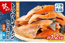 ＜訳あり＞トラウトサーモン切り落とし(カマ・尾)300g×4袋セット【1632509】