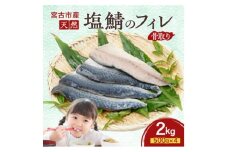 国産 天然 塩鯖 フィレ 骨取り 三陸の恵み 冷凍 2kg 500g×4袋 岩手県宮古市【1652994】