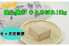 【６ヶ月定期便】岩手花巻産ひとめぼれ「健土健米」１０㎏ 【309】