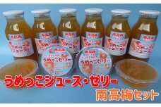 【添加物不使用】うめっこジュース・うめっこゼリーセット（南高梅） 【527】