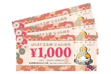 はなまき温泉郷 宿泊利用券 1,000円券×3枚 【534】