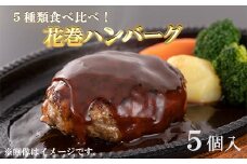 花巻ハンバーグセット（シングル5個入）5種詰め合わせ 【761】