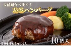 花巻ハンバーグセット（ダブル10個入）5種詰め合わせ 【762】