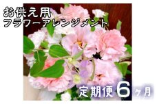 【定期便6ヶ月】日時指定可能 お供え用フラワーアレンジメント 【803】