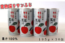 果汁100%！宇津宮果樹園の林檎屋果汁りんごジュース30缶セット 【サンふじ】【635-1】
