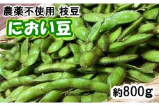 農薬不使用！におい豆（枝豆）800g 【974】