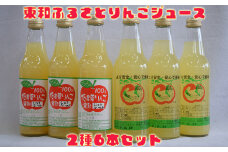 東和ふるさとりんごジュース2種6本セット【道の駅とうわセレクト】【975】