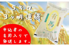 【3ヶ月定期便】  ひとめぼれ  白米  5㎏ 【1224】