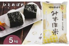 有機みずほ米 ひとめぼれ 白米 ５kg 【1387】