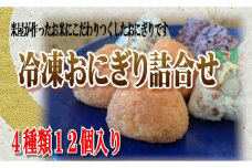 米専門店が作る「冷凍おにぎり詰め合わせ」 4種類12個入り【1464】