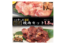 お肉讃歌焼肉セット1.8kg　(300g×6パック) ＜肉の匠中むら屋厳選＞ 牛タン 牛ハラミ 　【1550】