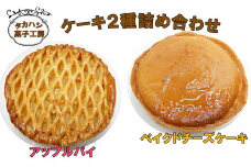 タカハシ菓子工房　ケーキ２種詰合せ（アップルパイ、ベイクドチーズケーキ） 【1898】