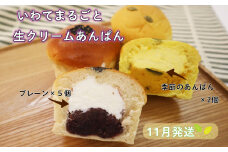 岩手まるごと生クリームあんぱん7個入（プレーン5個＆季節のあんぱん1種×2個）≪11月発送予定≫【771-11N】