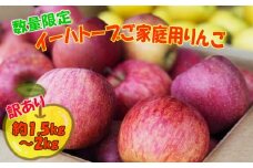 数量限定！【生産者支援品】イーハトーヴご家庭用りんご1.5～2kg（5～6個） 【2044】