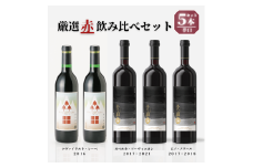 　【数量限定】 「早池峰の恵み」 モリタワイン ダム貯蔵熟成  「赤」 年代別飲み比べ コンプリートセット 5本セット  【2200】