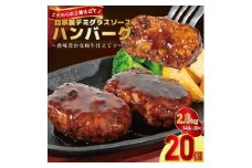 自家製デミグラスソース ハンバーグ  140g × 20個 ｜ 冷凍・湯せんで簡単調理【2192】