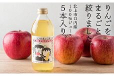 果汁100％ リンゴジュース （ 335ml×5本 ）岩手県 北上市 A0169 金成園 りんご 林檎 ストレートジュース 果物 フルーツジュース おやつ お土産 お歳暮 お中元 お祝い 子供 ファミリー 学校 幼稚園 保育園