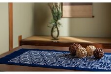 南部型染 テーブルセンター【 大 】タペストリー 飾り布 壁掛け  藍染 染物 ハンドメイド 手染め 伝統 岩手県 北上市 横黒染工場　C0174