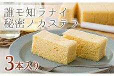 【ふわふわの新触感】誰モ知ラナイ秘密ノカステラ 3本入り　デザート スイーツ セット 和菓子 贈答 特別 美味しいカステラ ふわふわ食感 名店 新感覚 ギフト おもたせ 岩手県北上市 H0038
