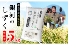 【 令和6年産 新米 】北上産 無洗米『 銀河のしずく 』 5㎏ お米 ご飯 国産 産地直送 ブランド米 オリジナル 品種 岩手県 北上市 C0546 千田さんのお米