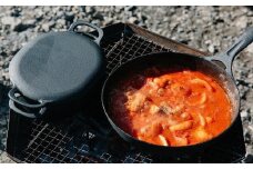IH対応 鍋 フライパン 鉄器 ダクタイルディープパン 24cm ＆ ダッチオーブン セット スキレット 錆びにくい アウトドア BBQ キャンプ 直火 テフロン 超軽量 岩手県 北上市 O0104 (岩手製鉄)