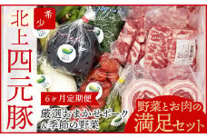 6ヶ月 定期便 四元豚 厳選カット肉と季節のうるおい野菜セット GIFTON お歳暮 お中元 ギフト プレゼント 母の日 父の日 誕生日 お祝い 卒業祝い 入学祝い バーベキュー BBQ 焼肉 ファミリー パーティー 子供会 肉 カット肉 肉 セット 旬の野菜 季節の野菜 豚肉 ぶた肉 ロース バラ 肩ロース モモ肉 ひき肉 バラ肉 スライス  岩手県 北上市 ごえん 株式会社 O0038