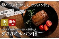 IH対応 鉄 フライパン ダクタイルパン 18cm スキレット 錆びにくい 岩鉄 鉄器 BBQ アウトドア キャンプ 用品 直火 ガス 調理 テフロン より長持ち 超軽量 岩手製鉄 岩手県 北上市 G0205