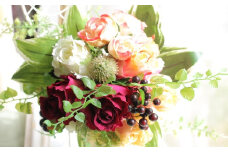 アートフラワーなので花粉症知らず！お祝いの花束(歓送迎会)