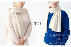 【UTOカシミヤ】天使のストール レギュラーサイズ（エクルベージュ）岩手県 北上市 L0102-15