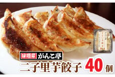 二子里芋餃子 40個セット (20個入×2袋) ふたご さといも ギョーザ 地産地消【10/28 NHK 定禅寺しゃべり亭 出演】ラーメン 屋が作る 手作り餃子 岩手 味噌屋がんこ亭 岩手県 北上市 D0367 冷凍 豚肉 二子 里芋 ギョーザ おかず 総菜 おつまみ 中華 お取り寄せ 焼き餃子 タレ付き 地産地消 ※12/25までの決済で 年内発送 可能