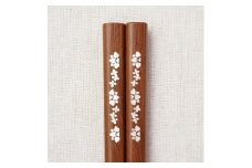 貝象嵌 箸 「うらら」涼花鉄線 はし 箸 食器 ナチュラル 天然 無垢材 木材 貝象嵌 岩手県 北上市 C0163 夢工房 春夏秋冬 四季 風景 モチーフ プレゼント 贈り物 お祝い 誕生日 母の日 クリスマス 敬老の日