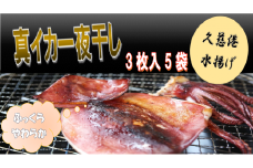 【久慈港水揚げ】イカ一夜干し３枚入り×５袋