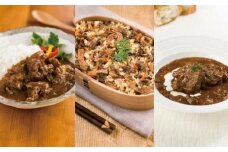 ★10月発送分★厳選素材・保存料・化学調味料・食品添加物不使用！「山形村短角牛レトルト3点セット」国産 牛 ビーフシチュー ごはんの素 炊き込みご飯 すじ肉 ごろごろ カレー 簡単 調理 便利 湯煎 長期保管 2年