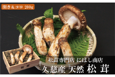 【季節限定】久慈産天然松茸「開き＆つぼみ（コロ）」200ｇ