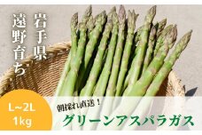 アスパラガス 1kg こんたでぃーの遠野 採れたて 岩手県 遠野市 産 グリーン アスパラ