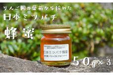 りんご園の巣箱から採れた 日本ミツバチ 蜂蜜 【50g×3】  国産 遠野産 非加熱 純粋 はちみつ 希少 遠野食工房蔵