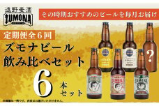 【全6回定期便】ズモナビール おまかせ 飲み比べ セット 6本【遠野麦酒ZUMONA】 6ヶ月 毎月お届け！ / 上閉伊酒造 クラフトビール 岩手県 遠野市 産 ホップ 使用 インターナショナルビアカップ 金賞 銀賞 銅賞 WEIZEN フルーティ 飲みやすい 香り 地ビール