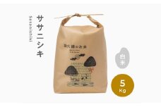 令和6年産 無肥料 無農薬 の ササニシキ 白米 精米 5kg 勘六縁 の お米 【栽培期間中農薬不使用】